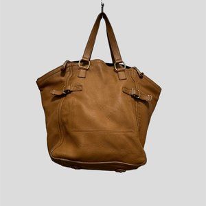 Yves Saint Laurent tan soft leather downtown tote bag
